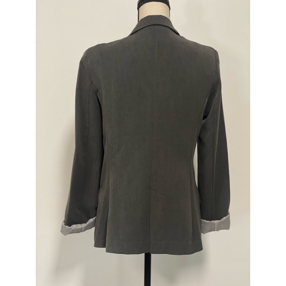 Ambiance Rolled Cuff Blazer Gray Size M - Picture 11 of 12